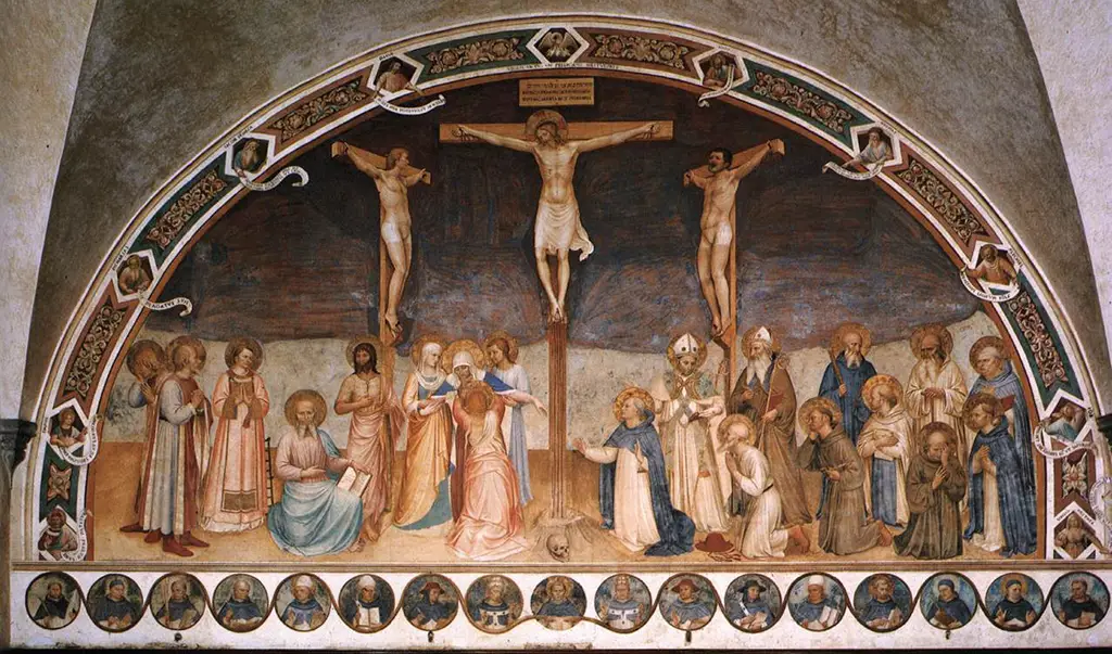 Crucifixion and Saints in Detail Fra Angelico